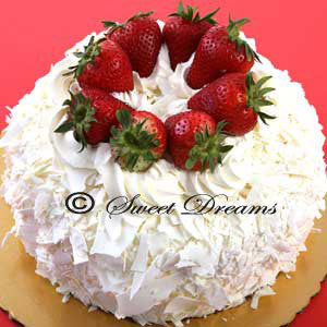 White Alaska with Fresh Strawberries